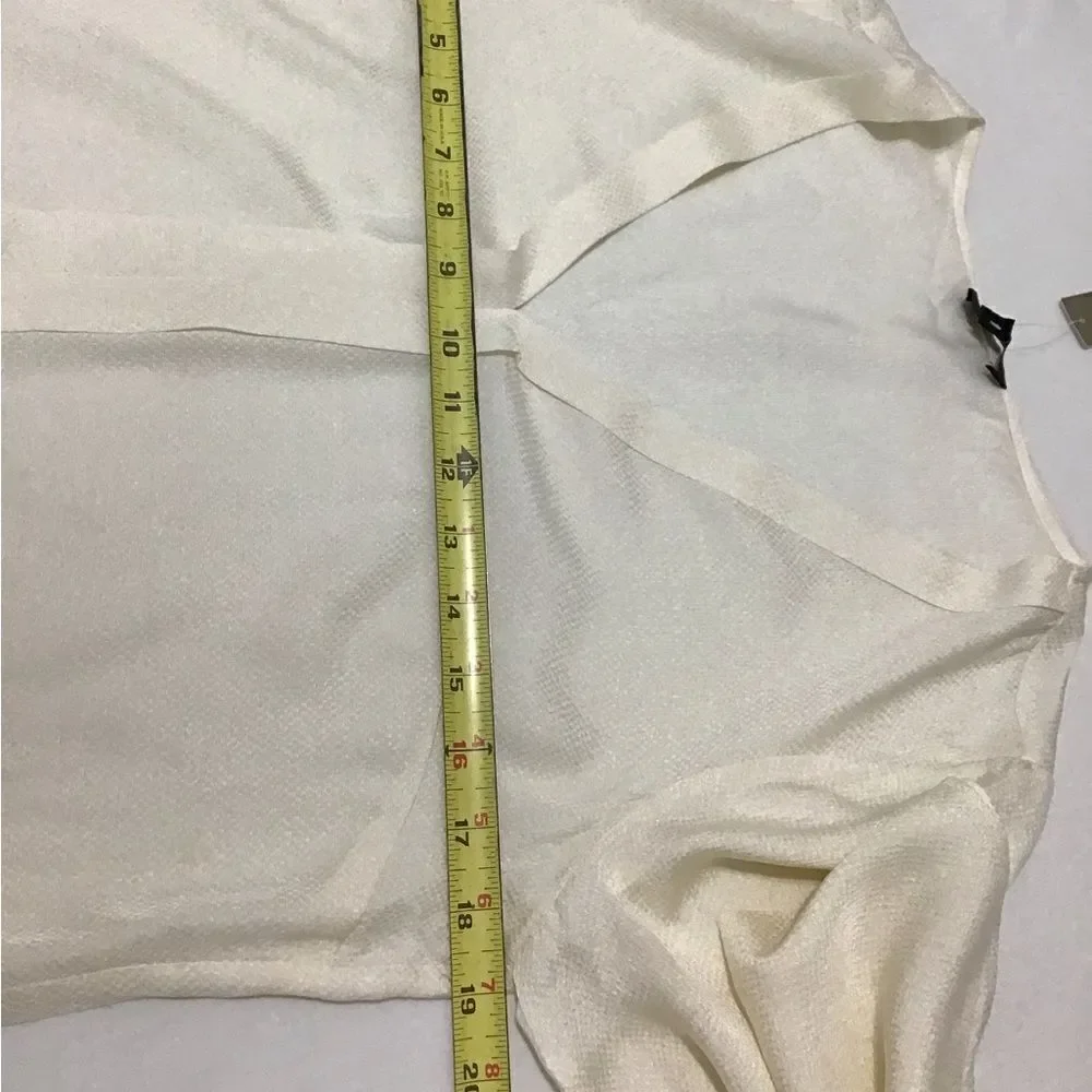 J. Crew 365 Silk Flutter Sleeve V Neck Blouse New Size XS